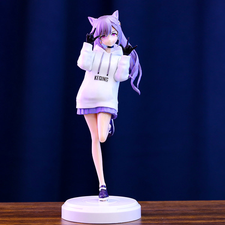 动漫国产手办原神潮牌站姿刻晴旅行者潮服美少女二次元模型摆件