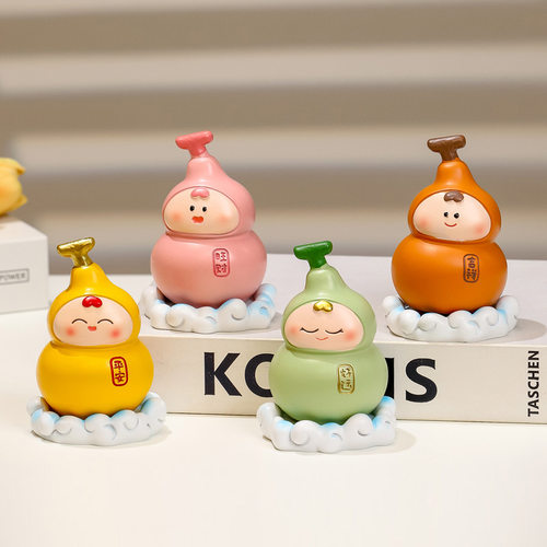 可爱玄学转运葫芦桌面摆件装饰品卡通公仔节日礼物潮玩好运吉祥物