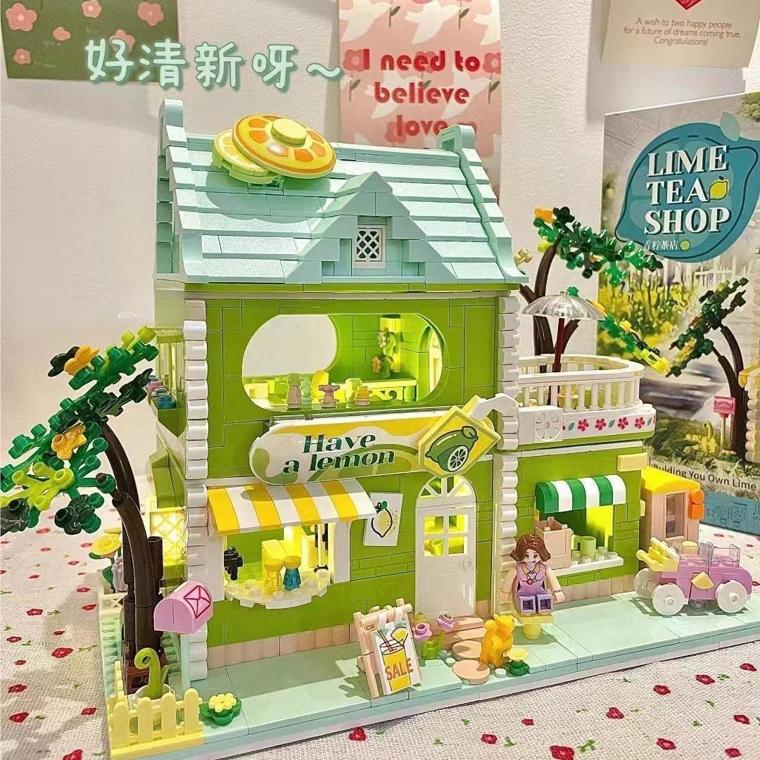 房子积木女孩系列小屋别墅建筑