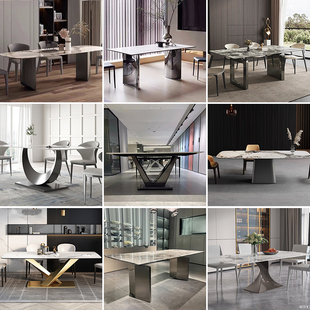 不锈钢餐桌腿支架大理石轻奢餐台脚底座支撑架岩板长桌脚岛台角架