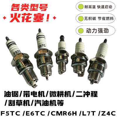 汽油机F5TC水泵CMR6H二冲程E6TC，Z4C微耕机L7T火花塞发电机点火