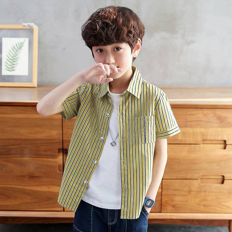 男童短袖衬衫夏季韩版儿童8中大童秋款衬衣10男孩长袖上衣12-15岁|msdalam kategori Pakaian Lelaki, shirt - dari Buy2taobao.com untuk memberikan perkhidmatan ejen Taobao profesional membeli