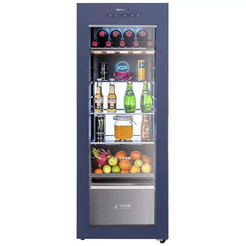 Ronshen/容声 JC-165WCAL/HC 客厅冰吧酒柜冷柜风冷无霜 晶砂蓝