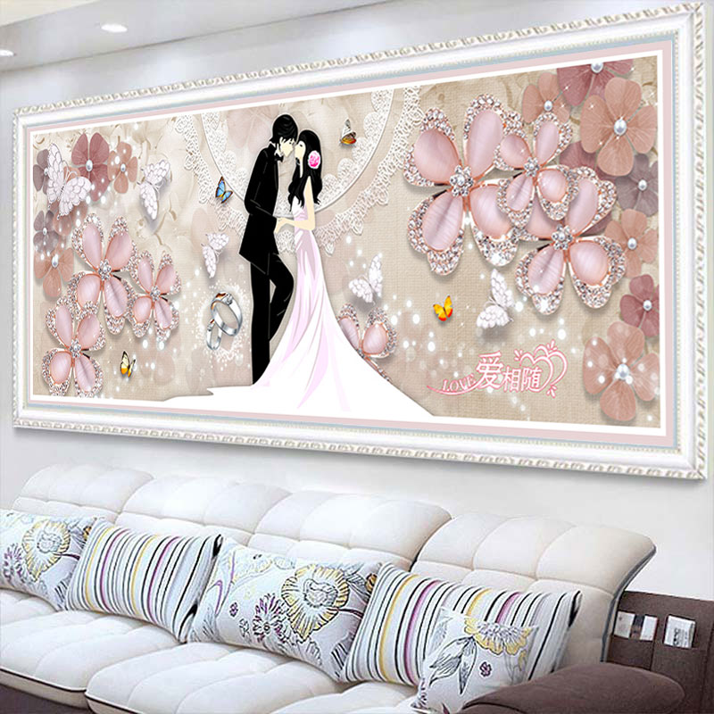 2021年新款5d钻石画婚纱爱情新婚