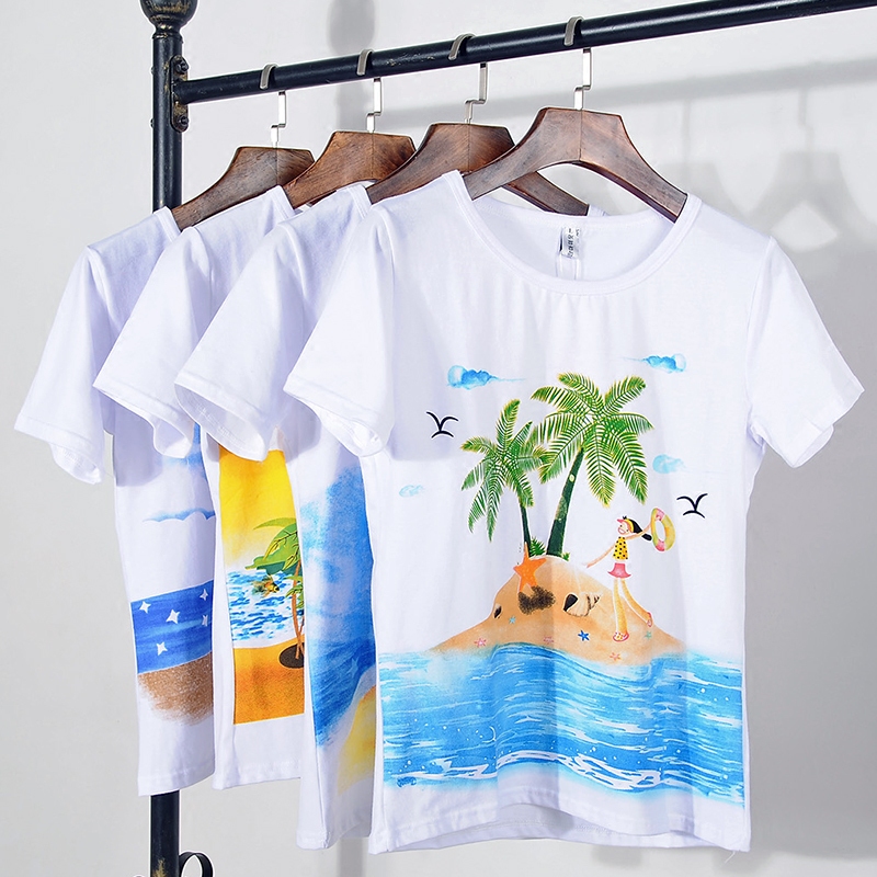 白色t恤女短袖女装潮夏装沙滩蜜月2020新款宽松超火cec纯棉针织衫