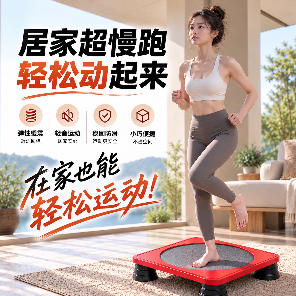 家用室内零重力减震慢跑垫