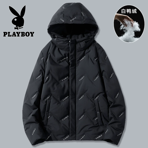 Playboy, пуховик, трендовая короткая зимняя куртка, коллекция 2021, увеличенная толщина