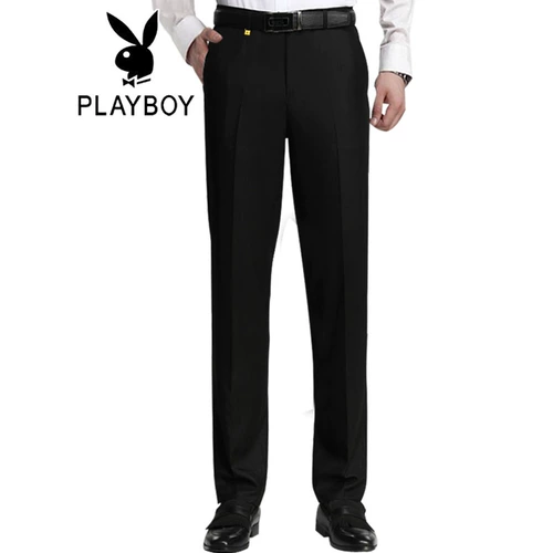 Playboy, шелковые тонкие штаны для отдыха в английском стиле, классический костюм, свободный прямой крой