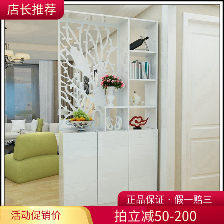 客厅隔断柜简约现代酒柜玄关柜门厅柜镂空间厅柜屏风柜双面鞋柜