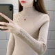 通勤套头加厚毛衣上衣 女洋气内搭打底衫 秋冬半高领纽扣修身 针织衫
