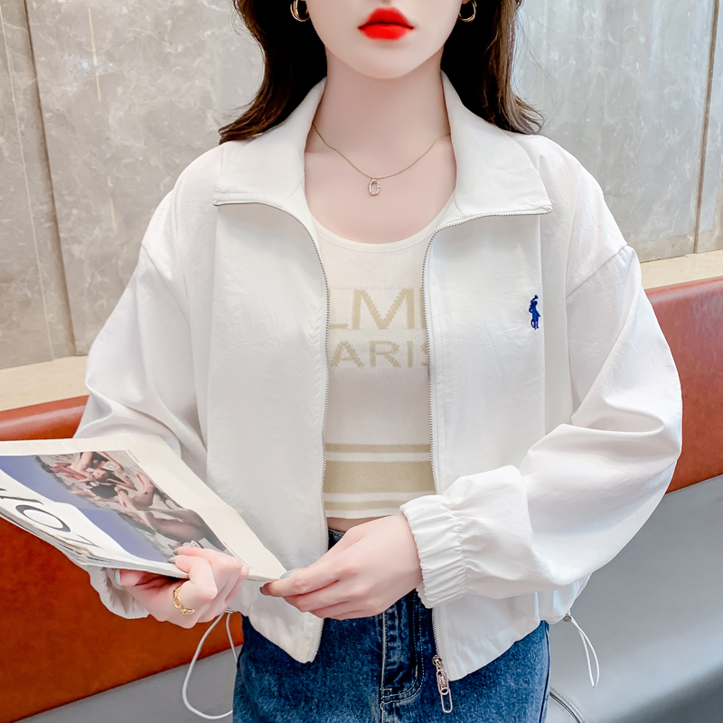 RIERA2024年新款韩版时尚减龄连帽短外套女春秋季宽松显瘦抽绳夹