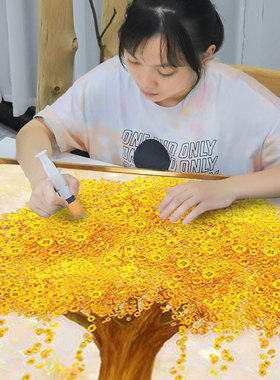 2024年新款金钱树5d钻石画满钻水晶黄金满地点砖石贴画十字绣2025