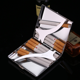 烟壳男女士香烟盒烟夹 日本王子烟盒轻薄铜拉丝金属简约烟盒20支装