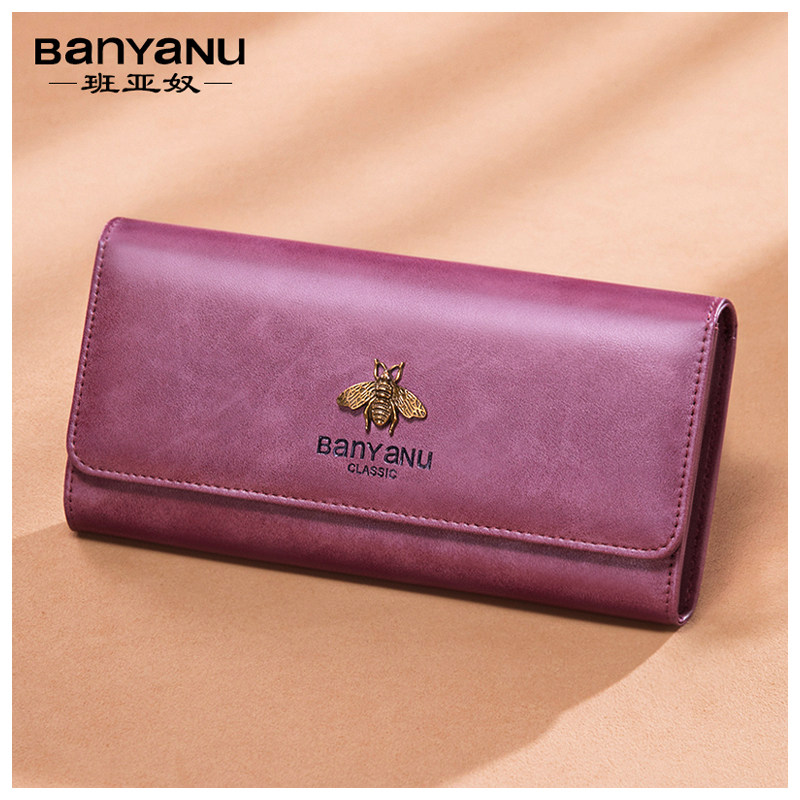 钱包女长款2025新款韩版牛皮卡位多功能钱夹时尚复古女款手拿包