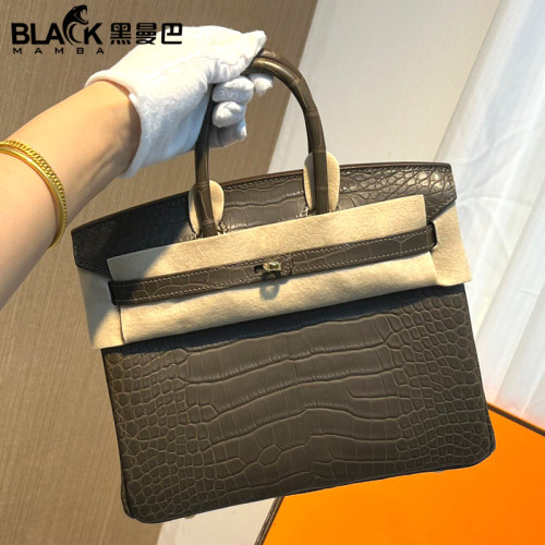 雾面美洲鳄鱼皮稀有BK25哑光