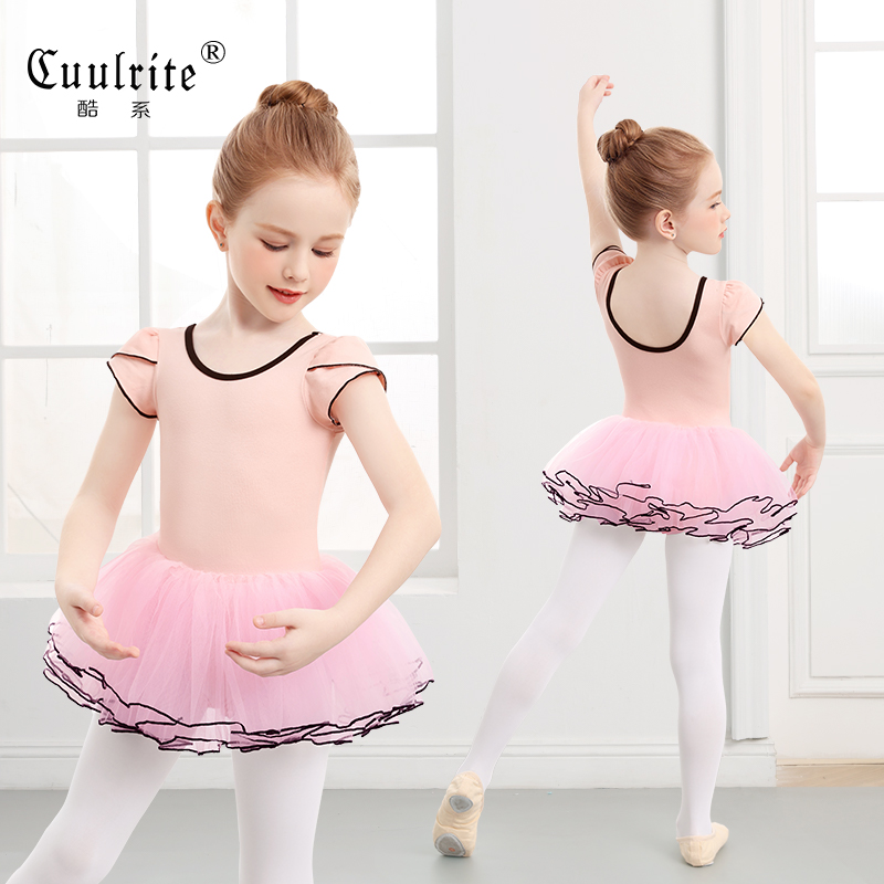 酷系女童芭蕾舞幼儿蓬蓬裙短袖