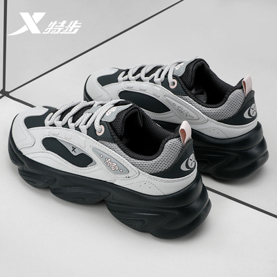 特步女鞋厚底女士运动鞋