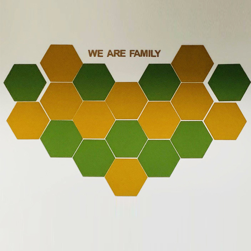 六边形软木板自粘贴照片墙免打孔相片框组合创意装饰房间背景板