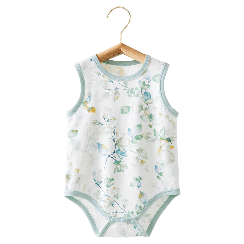 贝肽斯【优可丝】婴儿衣服夏季薄款吊带包屁衣男女宝宝背心连体衣