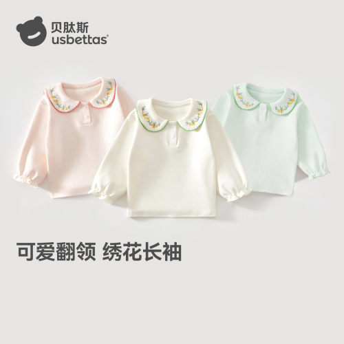 贝肽斯女童长袖t恤POLO衫洋气