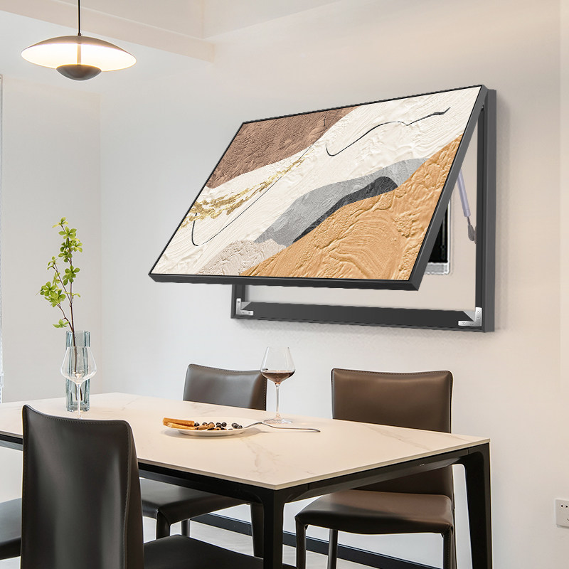 简约现代电表箱画装饰画轻奢抽象肌理高级感餐厅总开关配电箱壁画