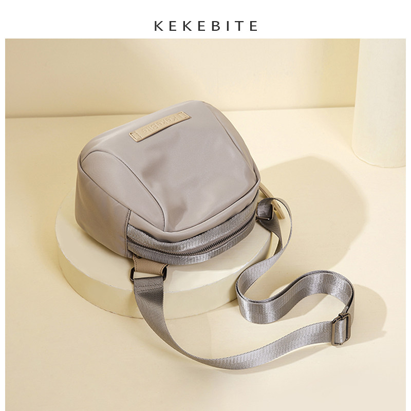 简约贝壳包2023新款小包轻便包包女牛津布女包百搭尼龙单肩斜挎包