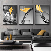 客厅装 饰画北欧三联画沙发背景墙餐厅酒杯玄关卧室轻奢镶钻晶瓷画