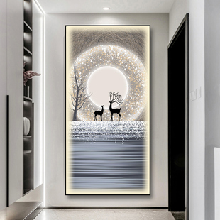 LED带灯装 饰画客厅沙发背景墙壁画灿若繁星玄关走廊轻奢晶瓷挂画