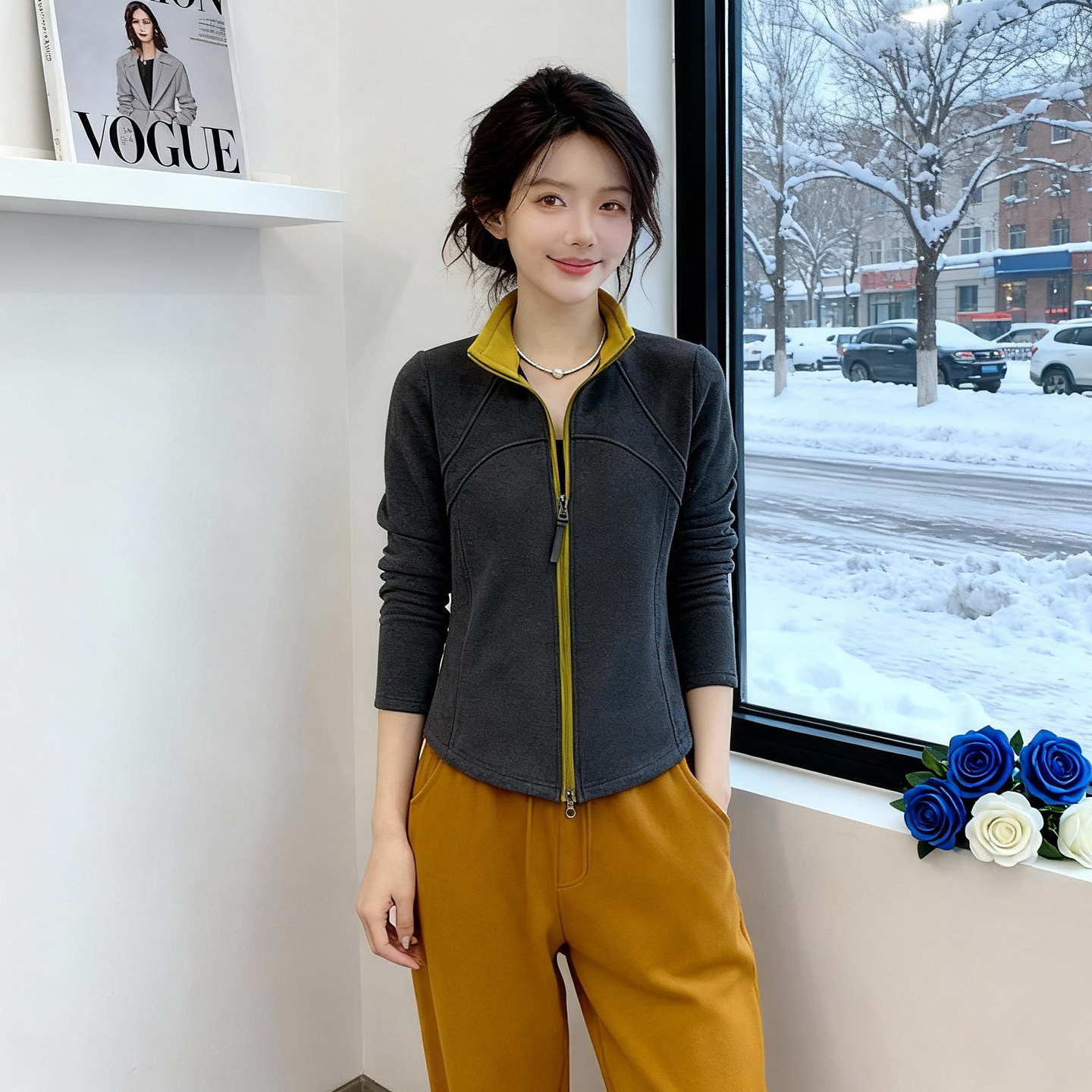 春季女士新款显瘦卫衣女款春秋运动时尚户外休闲立领纯色拉链开衫,女装/女士精品,大码内搭,淘宝优惠券,粉丝福利购,淘宝优惠卷