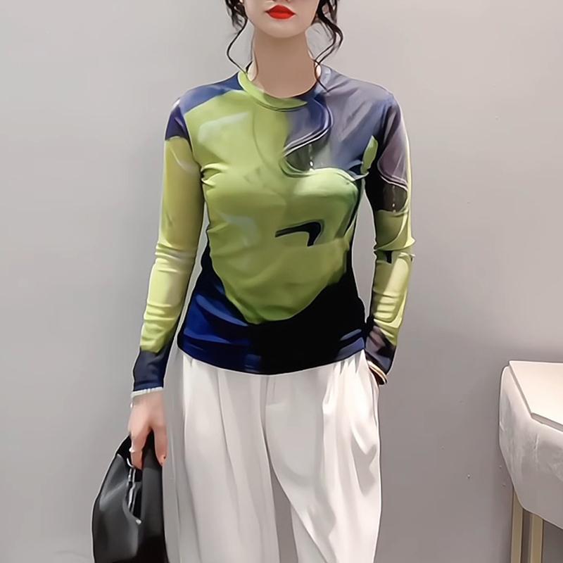 冰丝网纱T恤女夏季高端