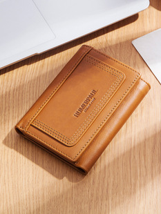2025新款真皮钱包头层牛皮软皮短款卡包钱夹 男款皮夹银包