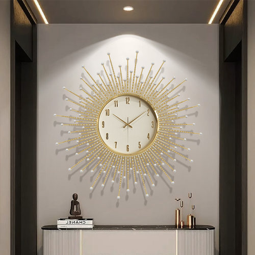 别墅装饰钟表挂墙玄关餐厅时钟