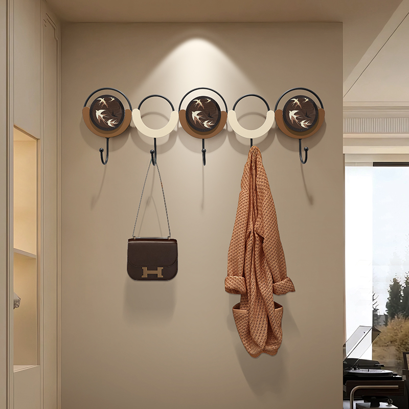 免打孔金属装饰挂钩中古风衣帽钩