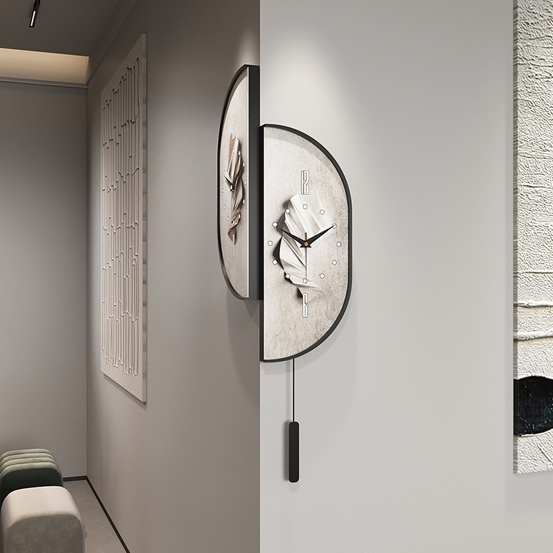 客厅双面拐角钟表挂钟