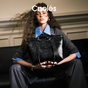 通勤托特包女大容量2025新款高级感秋季单肩包包女黑色大包手提包