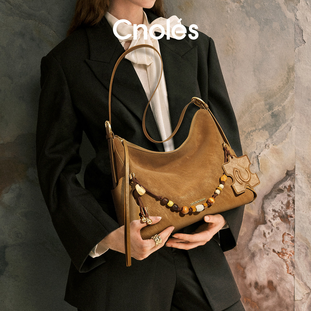 Cnoles蔻一暖阳包包女新款托特包大容量斜挎包百搭腋下hobo包包女