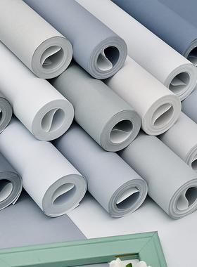 浅灰色系壁纸高级灰北欧风格深灰暖灰烟灰米灰墙纸家用卧室背景墙