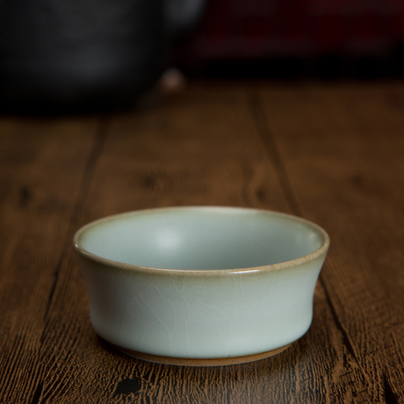 美到家 汝窑茶杯喝茶杯子茶具茶杯套装 小茶杯个人杯 陶瓷主人杯