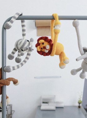 名辰方式动物园系列手作玩偶diy窗帘扣挂饰毛线材料包编织教程