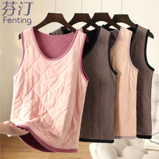 内衣上身羊绒贴身打底马甲 三层加厚夹绒内搭男士 冬季 保暖背心女款