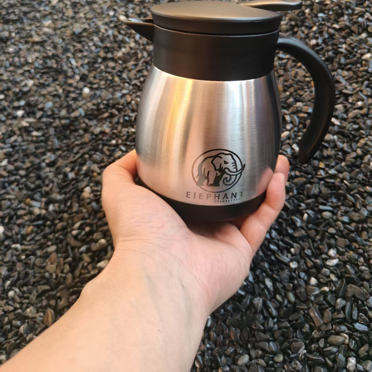 挪威象304不锈钢户外保温壶