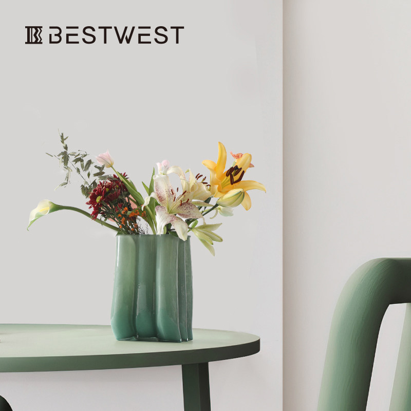 BESTWEST中古玻璃花瓶设计师推荐图片