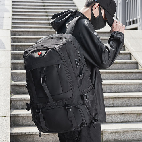 希卡双肩包男登山包行李包旅行包