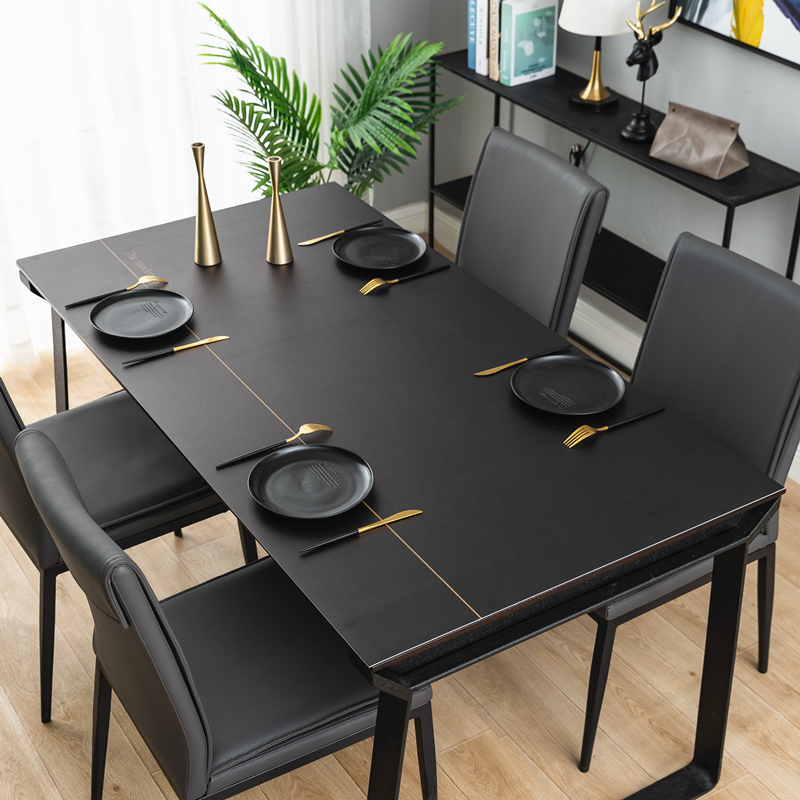 轻奢PVC皮革餐桌垫防水防油电脑办公写字桌垫茶几垫电视柜垫