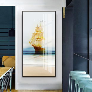 玄关装 墙画壁画客厅挂画北欧风玄关入户 饰画现代简约走廊过道竖版