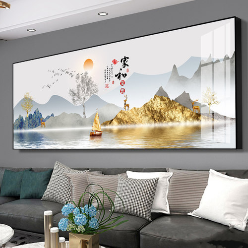客厅新中式沙发背景墙装饰画