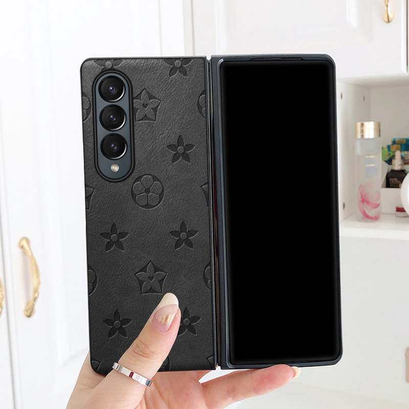 适用于三星W23 5G手机壳复古印花三星Galaxy W23 5G心系天下折叠屏皮纹壳SM-W9023防摔保护套欧美潮牌