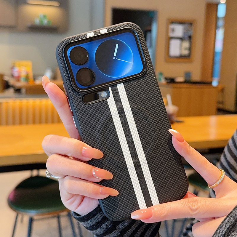 适用于小米17ProMax手机壳高级赛道黑商务素皮Xiaomi 17pro新款灰金属镜头圈磁吸外壳小米17保护套秋冬百搭