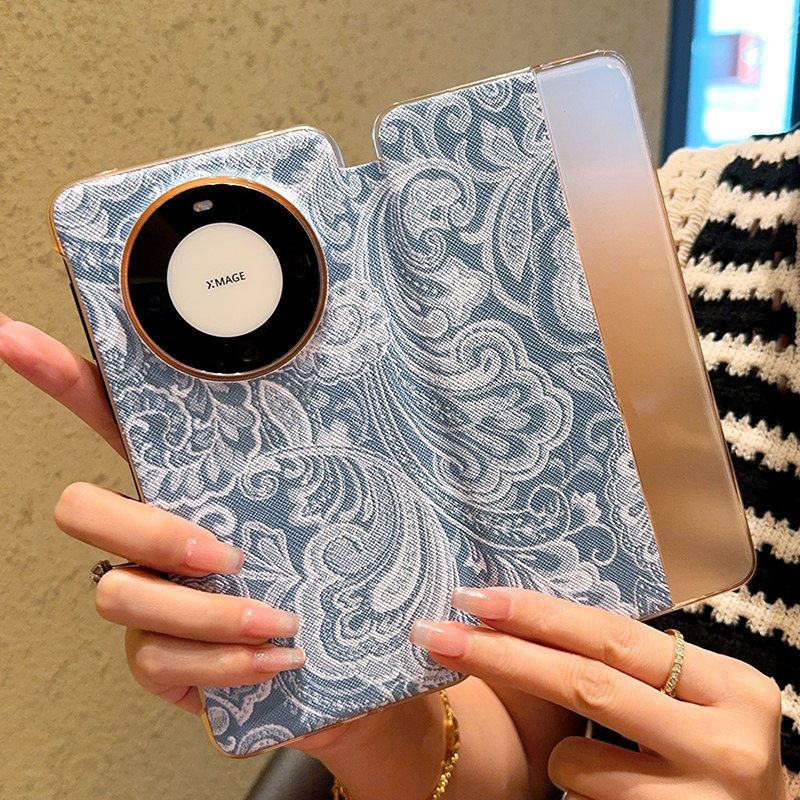 适用于华为Mate60Pro手机壳高端皮质ins风华为mate6