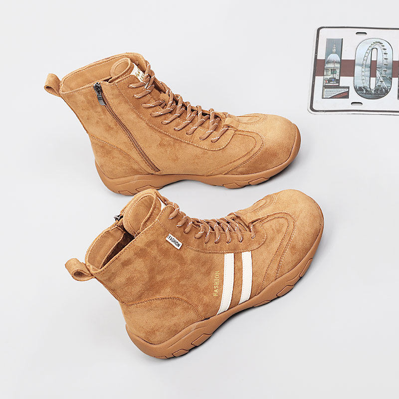 时尚大码女鞋41一43冬2025新款棉鞋潮流特大号高帮舒适加绒休闲鞋